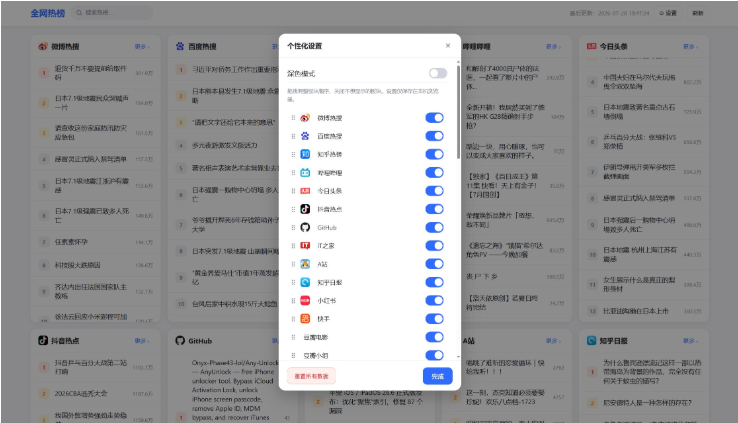 图片[2]-全网今日热榜聚合系统源码：实时抓取各大平台热门榜单/支持手机电脑自适应/自带后台管理