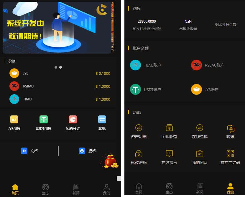 区块链CAGI虚拟资产币投资分红理财创投源码+杠杆转账完整源码-开源源码